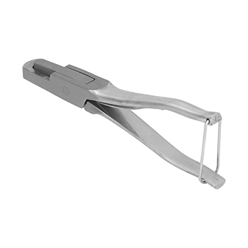 Yoas Pig Ear Tag Pliers, Safe Stainless Steel Animal Ear Notcher Wear Resistant Comfortable Grip Closeable Anti Slip With Buckle For Livestock For Farm #TOP1