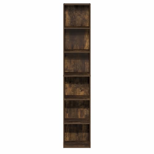 Furinno LUDER 6-Tier Narrow Book Shelf, Slim Bookshelf, Amber Pine by Furinno - Used condition - Image 7