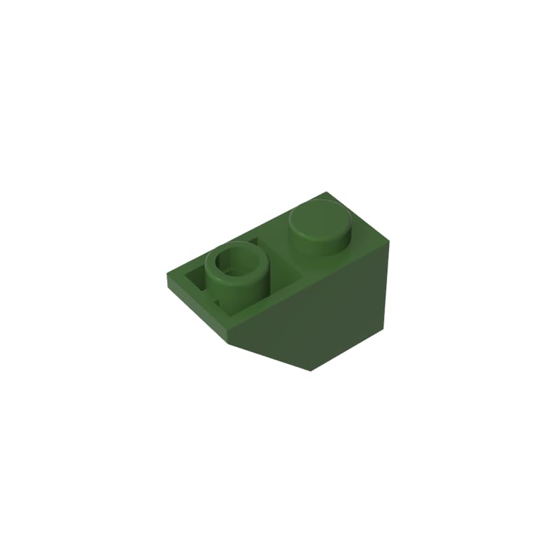 XYEIUGO 3665 Slope Brick 2x1 45° Reverse Sloped Brick, Tarmac, 50 PCS