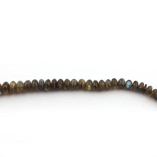 Labradorite facettée en perles rondelles de 6-14mm pour création de bijoux uniques en pierres
