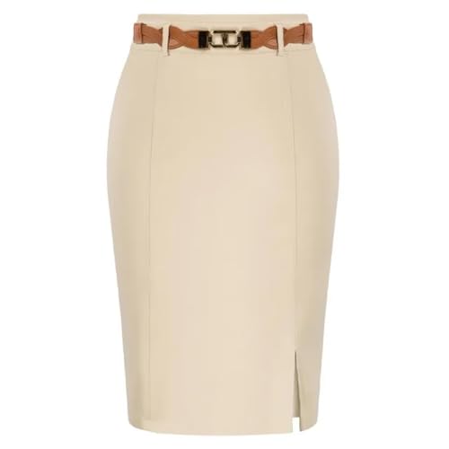 YUECIBAI Hübscher Rock Bleistiftrock Damen-Schlitz-Rock Mit Gürtel Mit Hoher Taille Mit Hüft Umwickelter Mit Bleistift Bleistift Rock...