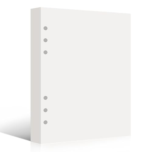 KPOONI 80 Sheets Blank Release Paper Pages for 6-Ring A5 Sticker Binder Organizer Double-side Reusable Insert Refills for Stickers Collecting Book Storage Album