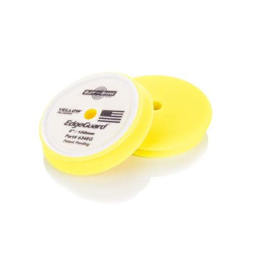 EdgeGuard Yellow Foam Buffing Pads, 6" (Pack of 2) - Buff and Shine