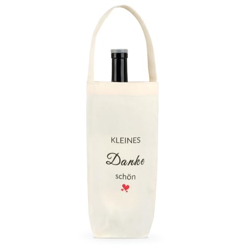 Weintasche Dankeschön Geschenktüten Flaschen mit Griff Waschbar Weinbeutel Weinflaschen Verpackung zum Weihnachten Geschenk Geburtstagsgeschenk für Frau Mann Freunde Kollegen 14×26cm