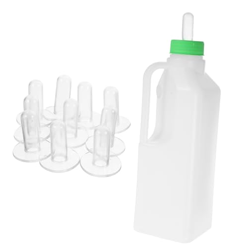 BCOATH 厚手プラスチック子羊哺乳瓶 製 付き 家畜用給餌器 ヤギ 豚 犬 飼育者向け耐久プ