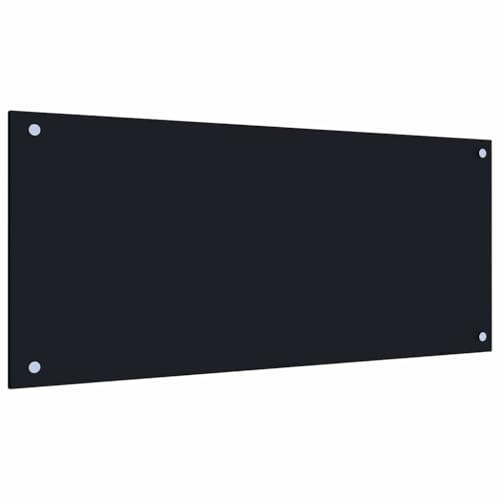 Crédence de cuisine en verre protection anti-éclaboussures lot de 2 noir - 4
