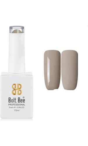 Image of Bolt Bee Nude latte Color Gel Nail Polish Soak Off UV Gel DIY at Home 15ML Manicure Salon Nail Art