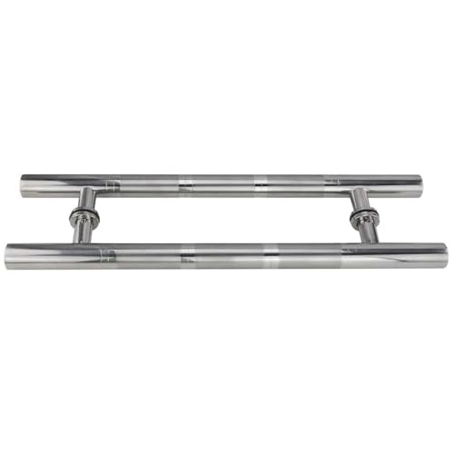 BLUPOWHT つや消しステンレススチールラウンドチューブ オフィスガラスドア プッシュプルハンドル/スライド式木製ドアハンドル/納屋ドアハンドル-8サイズ (サイズ:100x70cm)