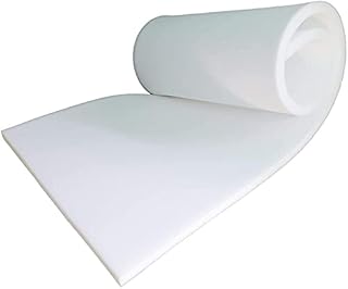 ADAM ICON Premium High Density White Upholstery Foam Sheet for Cushions Window Seat Pads Sofa Dinning Indoor Floor mat Wheel Chair Bench Outdoor Chair Padding 60"x20"x 1"