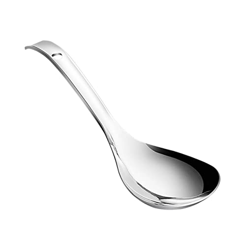 BESTonZON Korean Shovel Gravy Silver Utensil Cooking Ramen Tool Steel Pot Large Ladle Japanese Scooper Stainless Dressing Non- Spoons Food Asian Scoop Spatula Chili Spoon Hotel Utensils