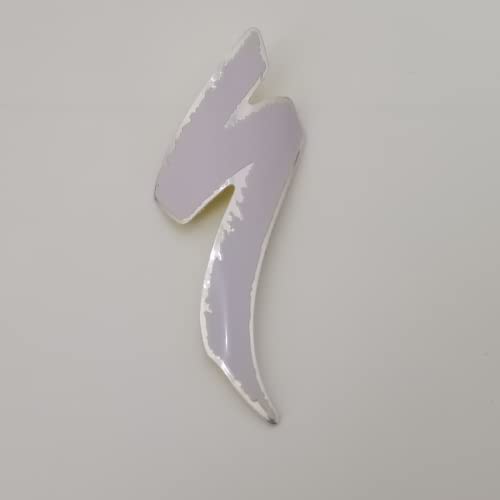 Gepinke Lightning S-Works Bicycle Metal Badge Bicycle Sticker Soft Aluminum Alloy Head Signage Specia BMX Creative Label Bicycle Accessories (White)