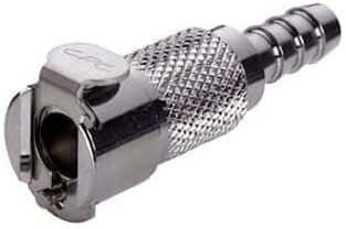 Quick-Disconnect Fitting, Hose Barb Body, Chrome-Plated Brass, Non-Valved, 1/4" ID; 1/Each