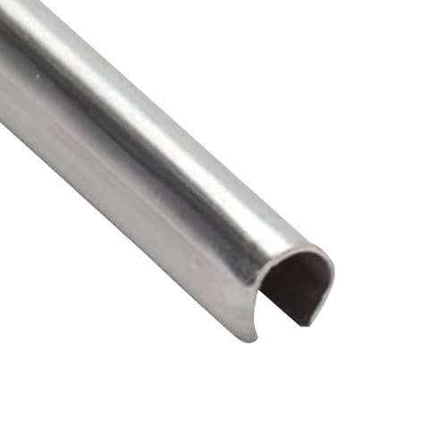 Easy Fix Hardware Snap On Repair Track Cover 1/4 for Sliding Patio Glass Doors | Sliding Door Repair Replacement Hardware Repair Stainless Steel | Fix Sliding Glass Door (2 Feet)