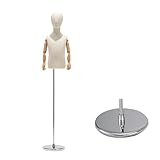 Maniquí Infantil Maniquíes De Costura con Brazos De Madera Maciza Tienda De Ropa Tienda para Madres Y Bebés Base De Metal Engrosada Tienda De Ropa Infantil(C,8 Years Old)
