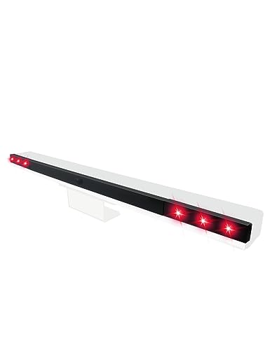 Tuboopy Wii Sensor Bar Wireless Replacement Dolphin Bar for Wii U Wirelss Infrared IR Ray Motion Bar for Nintendo Wii Sensor Bar (White)