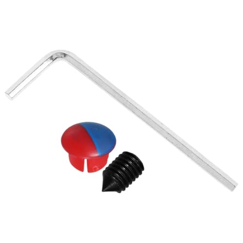 OSALADI Set de 1 Couvre-Trou de Robinet pour Évier Cuisine et Salle de Bain, Design, Installation Facile, en Abs et Fer, Couleur Rouge et Bleu, Aspect Simple et Élégant
