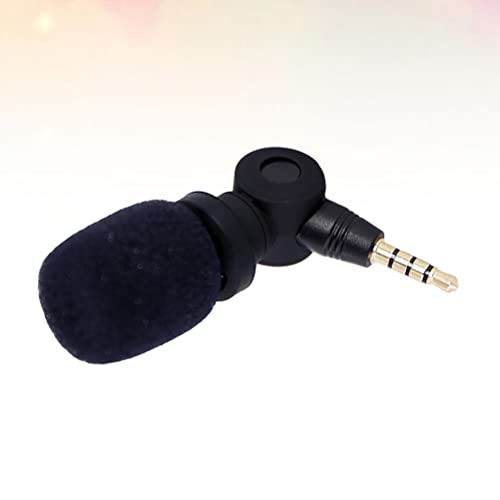 MILISTEN Tomada de 3,5 mm para celular smartphone mini microfone omni-direcional portátil para grava