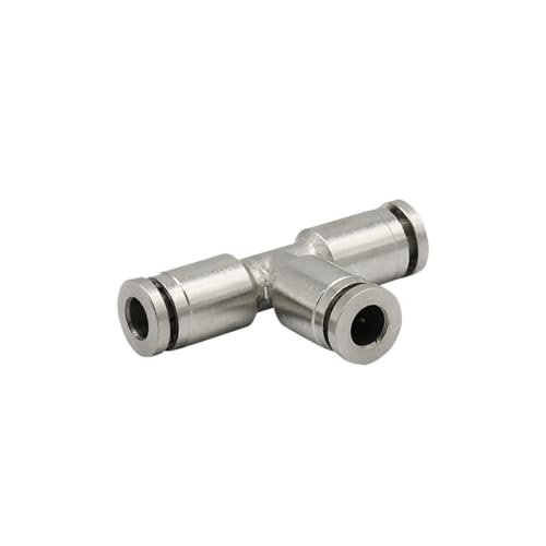 Conector rápido para tráquea PE10 neumático de metal tipo T en tres vías 2