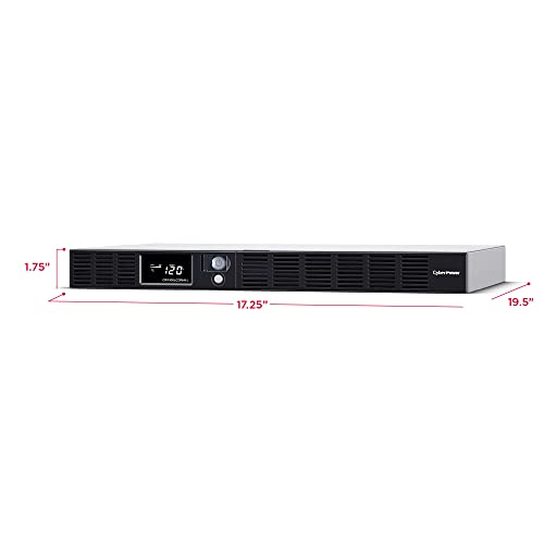 Cyberpower Or1500Lcdrm1U Smart App Lcd Ups System, 1500Va/900W, 6 Outlets, Avr, 1U Rackmount #TOP5