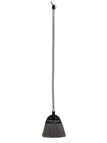 日本クリンテック BP庭ほうき化繊長柄 幅25cm 全長126cm 屋外 コシの強い化繊繊維 細かいチリから粗ごみの掃除【お得な10本セット】