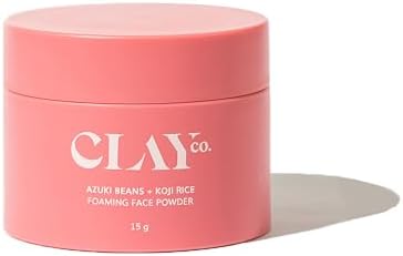 CLAYCO. Brightening Azuki Beans & Koji Rice Foaming Face Wash Powder 30g | Face Wash Women | Salicylic Acid with Kojic Acid | Clay Mask for Glowing Skin | Japanese Skin Care Products