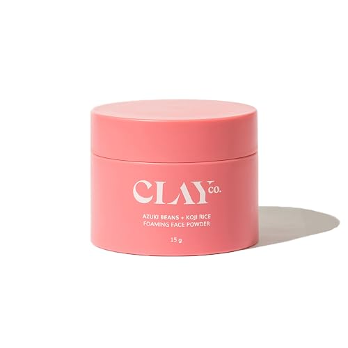 Clay Co Brightening Azuki Beans & Koji Rice Foaming Face Wash Powder 30g Face Wash Women Salicylic Acid with Kojic Acid Clay Mask for Glowing Skin Japanese Skin Care Products