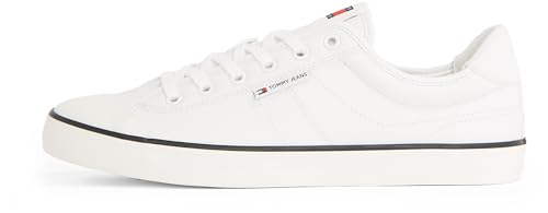 Tommy Jeans Herren Vulcanized Sneaker Bumper Low Top, Weiß (Ecru), 44
