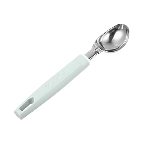 SHOWERORO Ice Cream Scoop Zinc Alloy Dessert Tool for Easy Scooping Mint Green Non- Handle for Fruit Ice Cream and Cheese Lightweight and Food-Safe Design