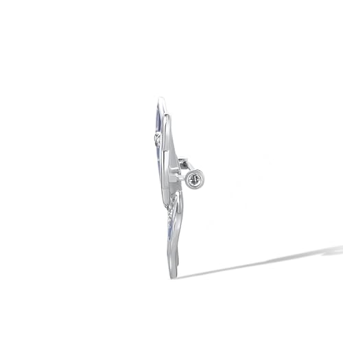 Image of Santuzza 925 Sterling Silver Enamel Brooch Pin for Women