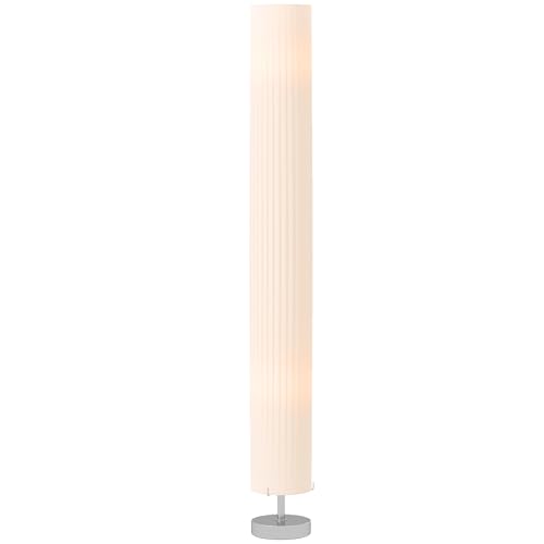 HOMCOM Stehlampe Wohnzimmer mit Schirm aus Polyester, 2 x E...