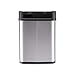 Ninestars DZT-12-5 Bedroom or Bathroom Automatic Touchless Infrared Motion Sensor Trash Can, 3 Gal 12L, Stainless Steel Base (Rectangular, Black Lid)