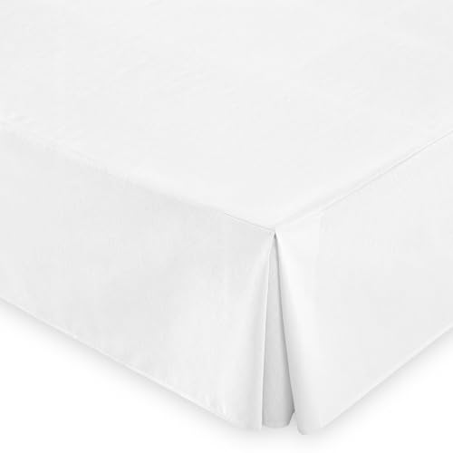 Vipalia Cubre Canape Somier. Protector Cama canapes somieres. Funda de somier para Largo 190/200 cm cm. Cubrecanapes Algodon/Poliester. Blanco. Cama 135x190/200 cm.