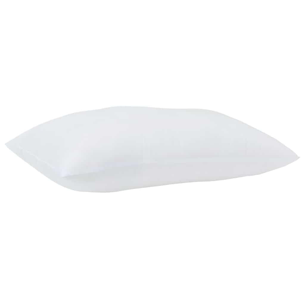 2 almohadas blancas 61 x 41 x 20 cm con relleno de poliéster, suave y transpirable, ergonómicas para dormir de espalda, estómago y de lado, lavables, ideales para relajarse y dormir