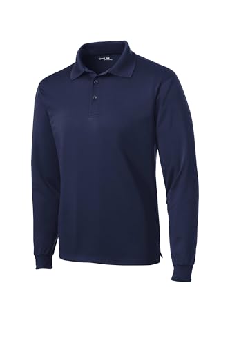 SPORT-TEK Unisex Long Sleeve Micropique Sport-Wick Polo | Collared Shirt for Men & Women, Casual Fit Top for Work & Golf3