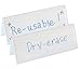 Trainers Warehouse Heavy Duty Premium Space-Saver Reusable Name Cards, White, Dry-Erase Tent, 8.75