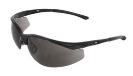 Radnor Select Series Safety Glasses With Black Frame And Gray Anti-Scratch Lens