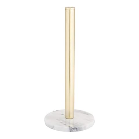 JEmarble Paper Towel Holders with Copper Plated Standing 5.5"x12.5"(White) Cover