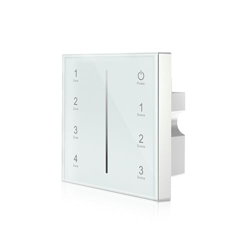 High voltage 85-265V DMX512 controller color temperature RGBW dimming color RGB + CCT 4 zone remote control panel(T12 two tone r