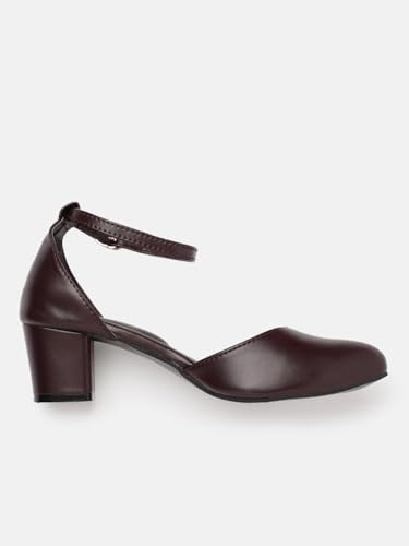 Image of Marc Loire Women's Pointed Toe Block Heel Fashion Sandals with Buckled Ankle Strap