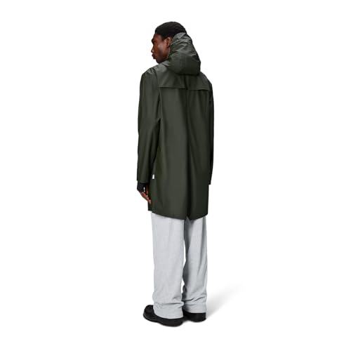 RAINS Unisex Erwachsene Regenjacke Long Jacket W3 Gruen S