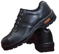 Tiger Men's Low Ankle Lorex Steel Toe Safety Shoes (Size 10 UK, Black, Leather) (Lorex_10)