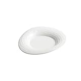 Cuencos para pasta, platos de aperitivo, platos blancos de cerámica con forma especial, plato de hotel, comida occidental, pasta, postre, irregular, creativo, pastel, honpei, platos de servir para