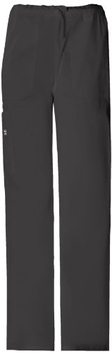 Cherokee Premium Core Stretch Unisex Cargo Scrubs Pant, Black, Large