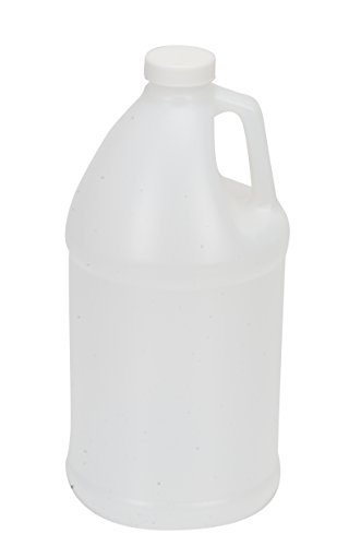 Vestil JUG-64 High Density Polyethylene (HDPE) Round Jug with Natural Cap, 4-5/8