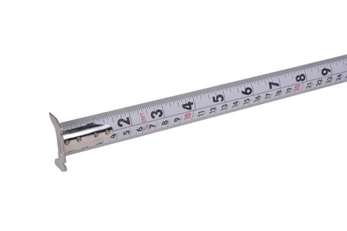 Image of Century Drill & Tool 72841 Contractor Fractional /Metric Tape Measure, 25 Foot | Dual-sided fractional & metric blade, reinforced magnetic hook, nylon-coated tape, impact-resistant case
