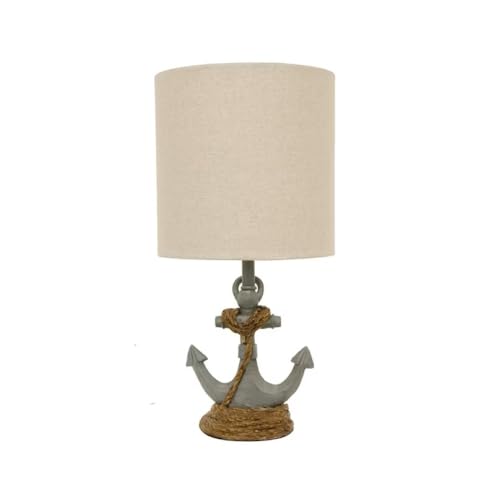 Decor Therapy Saylor Anchor Accent Lamp, Antique Iced Blue