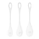Satisfyer, Liebeskugeln, Yoni Balls ’Yoni Power 1’, 22-74 g, 2-3 cm, 3er Set, hautfreundliches Silikon, Farbe:weiß