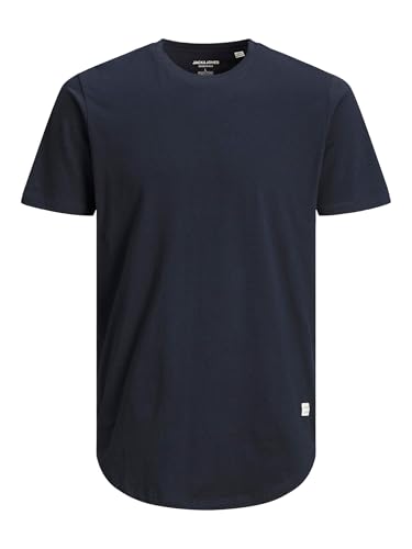 JACK & JONES Camiseta básica de Manga Corta Hombre de Talla Grande Cuello Redondo JJENOA, Color:Armada, Size:6XL