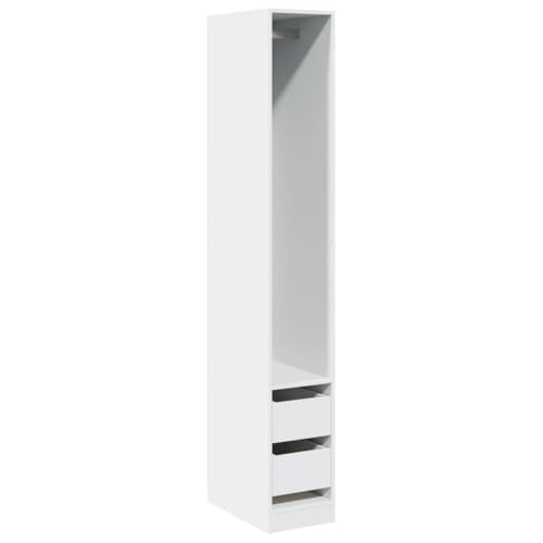 vidaXL Armadio Bianco 30x50x200 cm in Legno Multistrato, Armadio con Ruote, armadietto portaoggetti, credenza, Mobile portaoggetti, Guardaroba