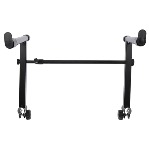 NULYLU Stable Electronic Organ Keyboard Rack Double Tube Keyboard Stand Height Adjustment